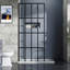 Porte de douche à l'italienne 34 po x 72 po, verre trempé noir, écran de construction stable, ensemble d'assemblage solide