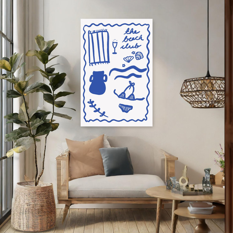 Seaside Vibes Coastal Wall Art Print by Athene Fritsch - Wrapped Canvas Print, 121.92cm H x 81.28cm W