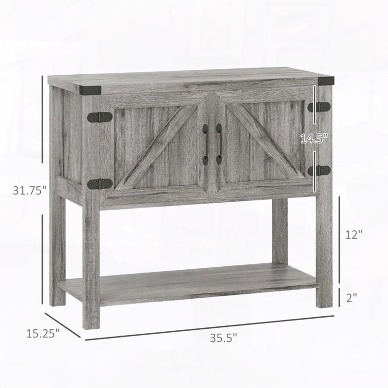 Armoire de rangement robuste pour entrée avec pieds surélevés, Gris Pierre