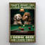 «Dogs I Play Billiards I Drink Beer», impression sur toile 1 pièce Recta Dogs I Play Billiards I Drink Beer-1514819383