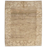 Hand-Knotted High-Quality Beige and Camel Area Rug