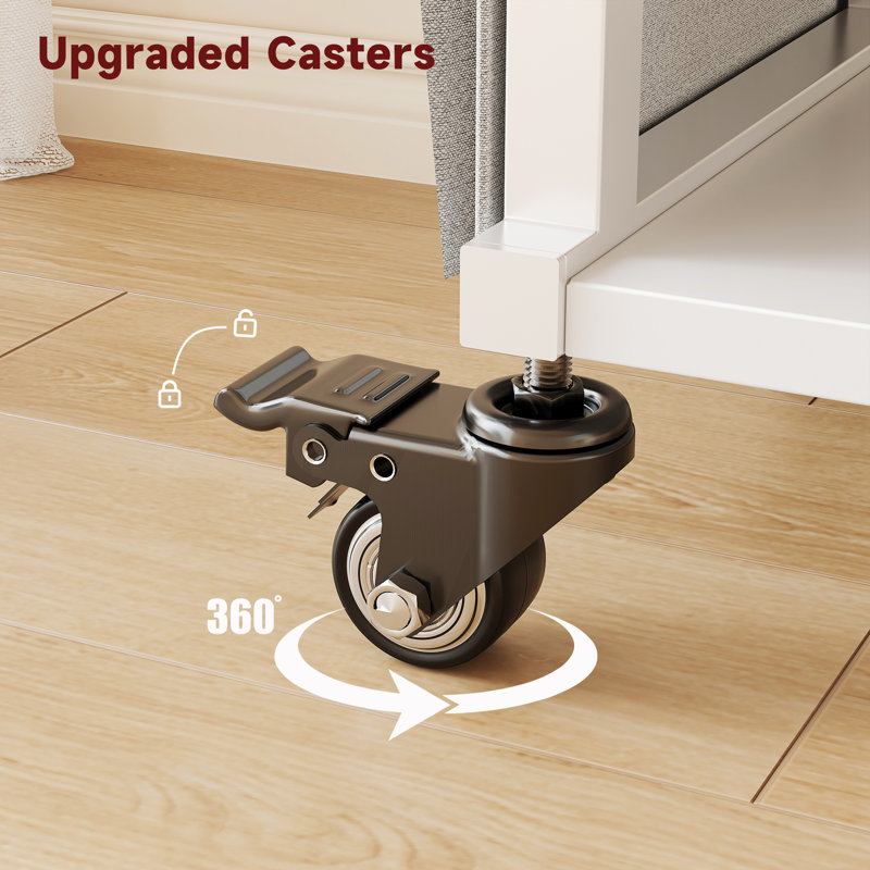 2 Tier Industrial-Grade Printer Stand with Storage, Printer Table with Storage & Drawer, Heavy Duty Shelf for Small Space, Office Organization for Home Office