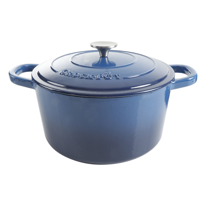 Matte Dusty Pink Enameled Cast Iron Dutch Oven, 7-Quart