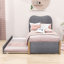 Lit plateforme tapissier en bois avec tête de lit simple et lit gigogne Jasontyler-1605067254