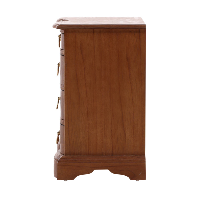 Furniture Classics Zepoli Natural Mahogany Brass Chest