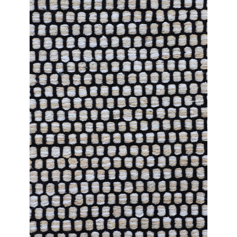 Kilim Mia Hand Woven Flatweave Cotton Beige Rug, Rectangle 120 x 170cm