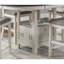 Counter Height 1Pc Dining Table W Extension Leaf & Storage In Rosy Brown White Antique Room With And White/Brown