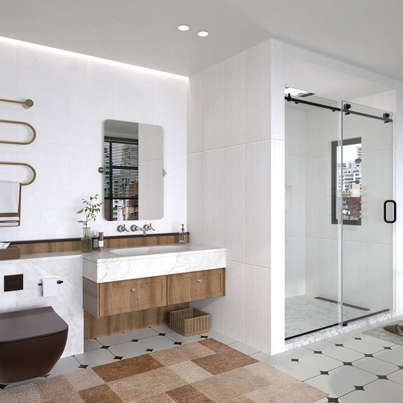 Miroir de salle de bain mural Redolent, Chrome chrome, 36 po x 24 po