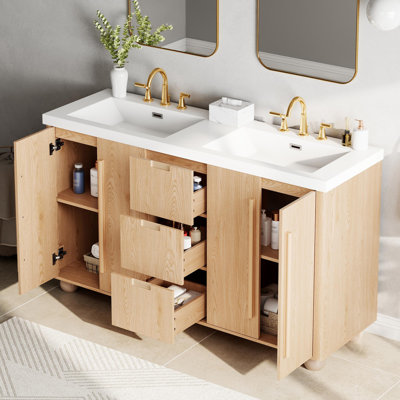 51" bathroom vanity with resin sink