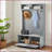 Hall Tree with Shoe Rack Bench, Coat Hooks &amp; Shelves | Modern Classic Gray | MDF | Gray-1670311586
