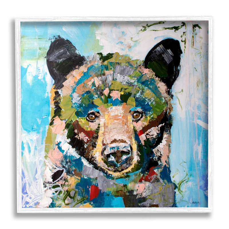 Abstrait art chaotique, giclée par Jen Seeley, H 12 po x l 12 po x P 1,5 po, Giclée encadrée blanc bord de mer