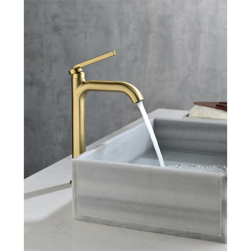 Single-Hole Single-handle Bathroom Faucet, Brushed Gold