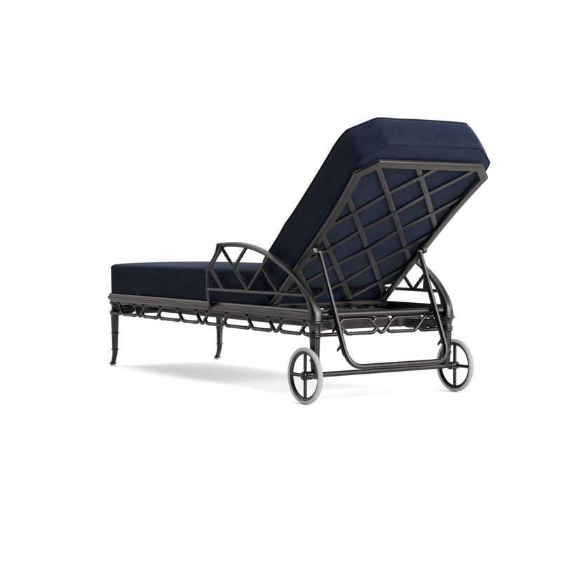Calcutta Outdoor Chaise Lounge, Fusion Neptune, Textured Pewter