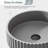 Lagos Grey Concrete Circular Vessel Bathroom Sink