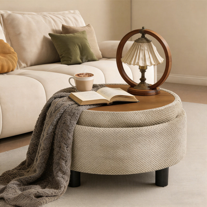 Table basse avec repose-pieds et rangement Modern, Chameau