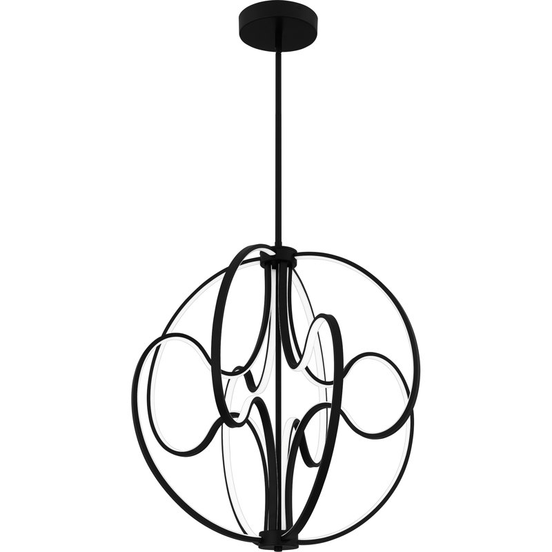 Stamatoula 1 - Light LED Geometric Pendant, Matte Black