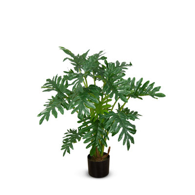 Faux philodendron botanique de couleur verte, hauteur de 38 pouces