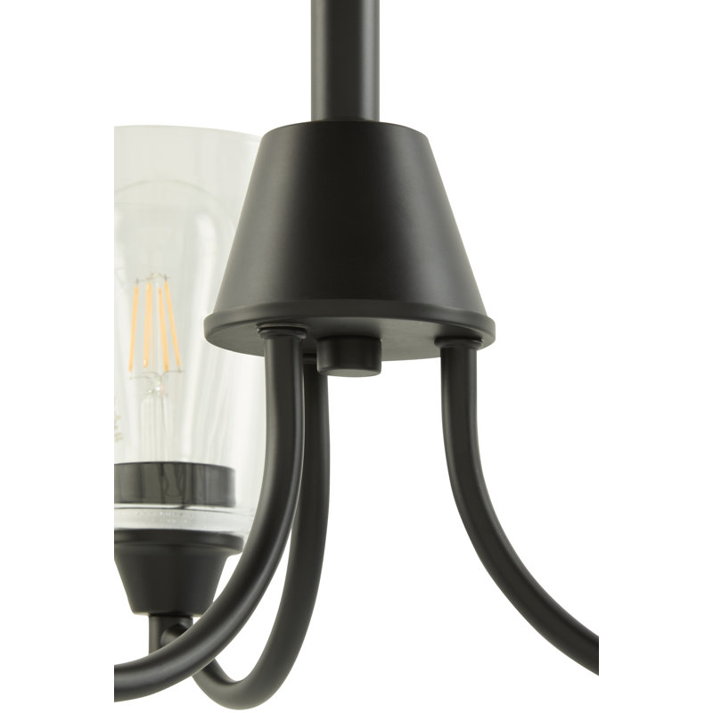 Ellison Chandelier, Clear, Black