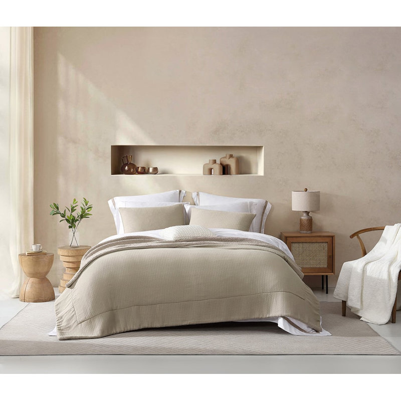 Herringbone Snug Sham Set, Standard, Taupe