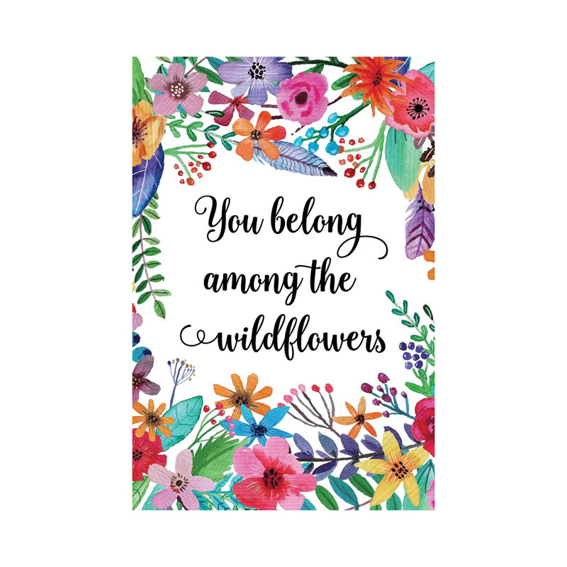 You Belong Among The Wildflowers - Print on Canvas, Wrapped Canvas, 66.04cm H x 45.72cm W x 1.91cm D