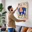 Ornate Elephant Portrait Boho - Print-136754466-136754461