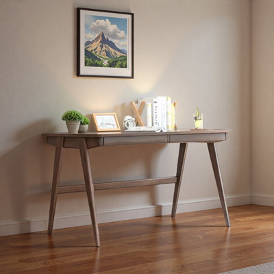 Retro Solid Wood Storage Drawer Writing Desk