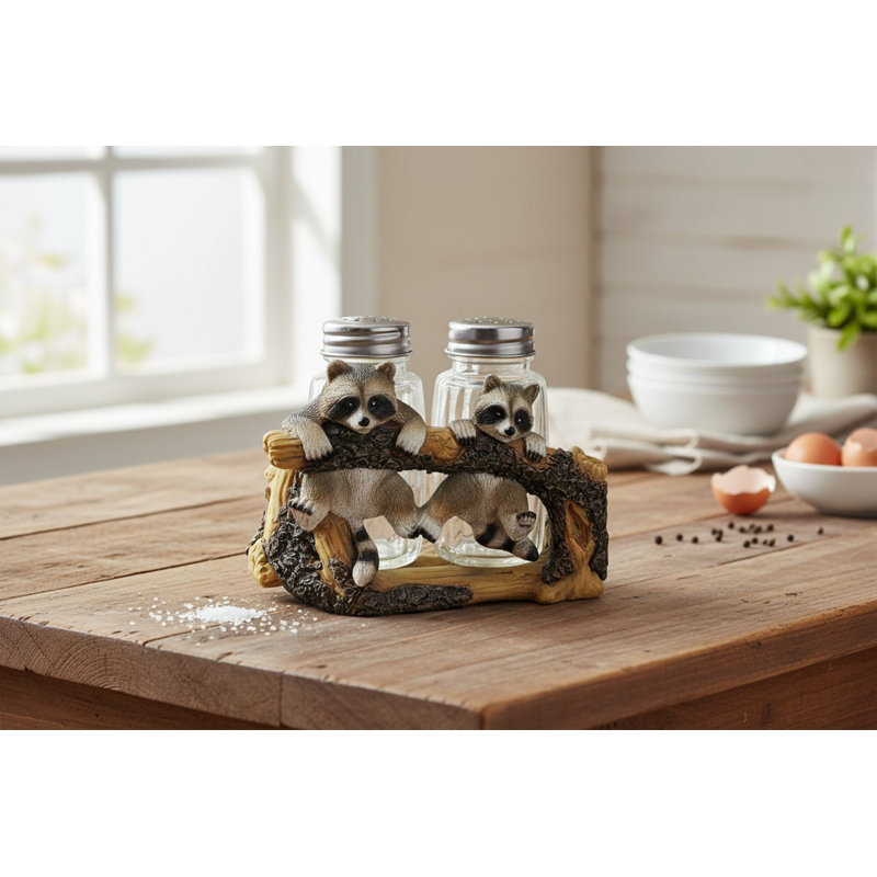 DEUX SUPPORTS D'ARBRE DE RACCOONS