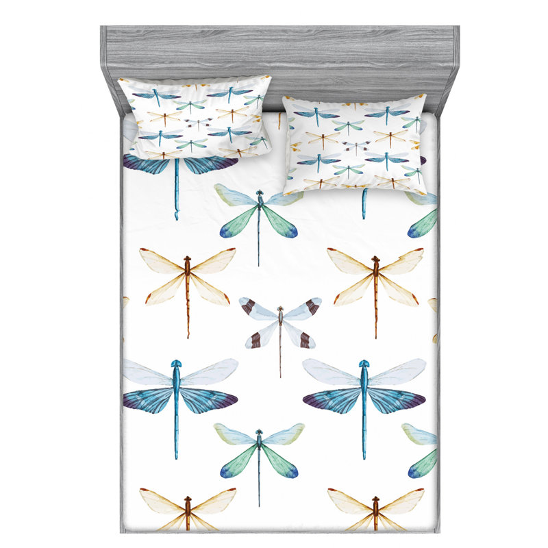 Microfiber Sheet Set, Queen Sheet Set with Fitted Sheet