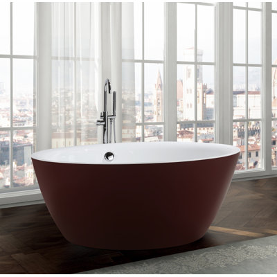 Toulouse 59.1'' x 59.1'' Soaking Acrylic Bathtub