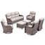 Ensemble de conversation pour patio en osier pour 7 personnes avec coussins de 6 po Wickes Haven-573176081-581142073