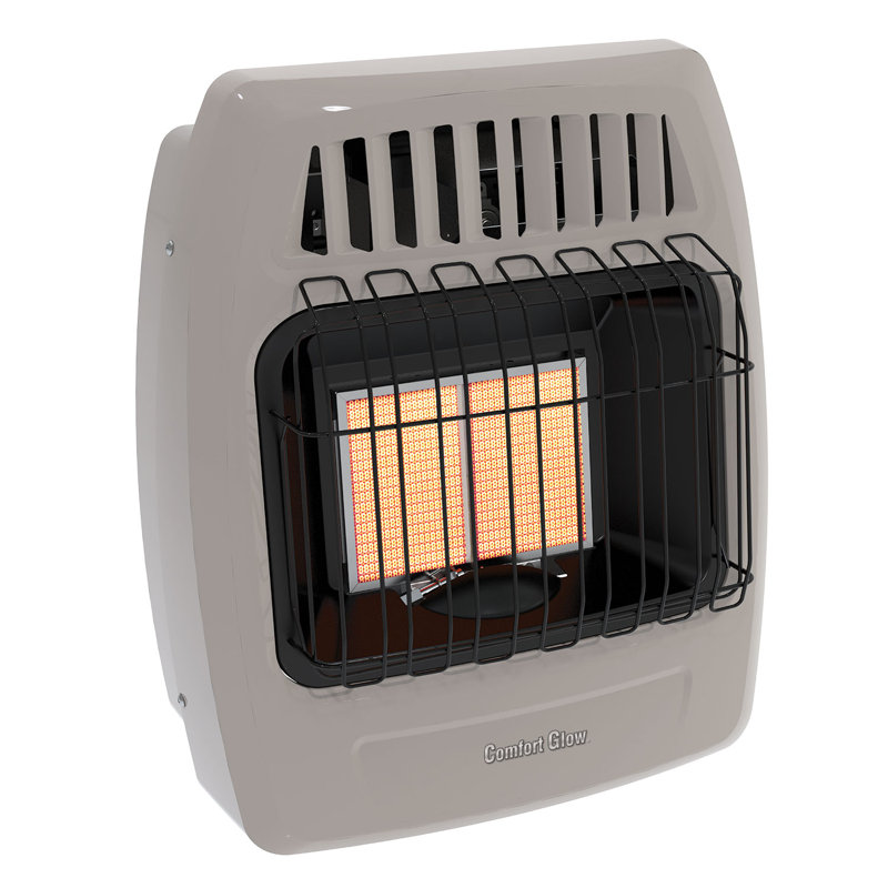 Beige Ceramic Infrared Wall-Mount Heater with Thermostat