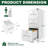 3 - Drawer Locked File Cabinet For Office/home, A4/legal Letter Storage, High Security Locking System, Tilting Design, Bearing Slides Lock Setup, Sliding Drawers-243800987