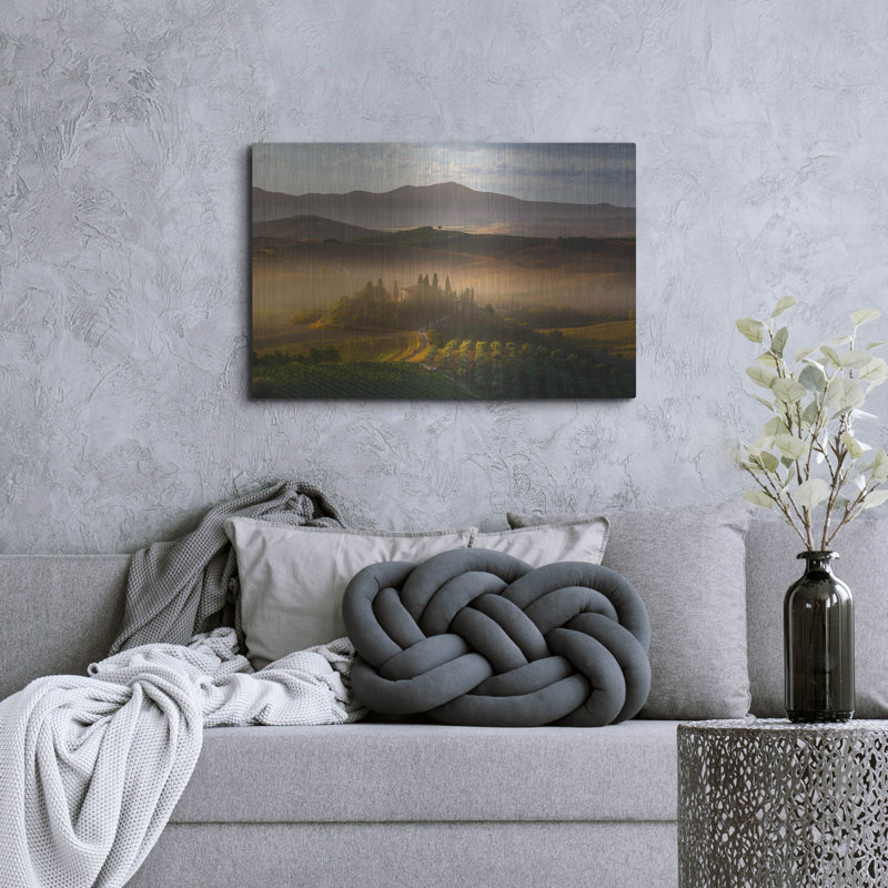 Loon Peak® «Il Belvedere» par Anne Schneidersmann, art mural en métal, H 24 po x l 36 po