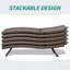 Chaise longue d'extérieur en osier 2 pièces