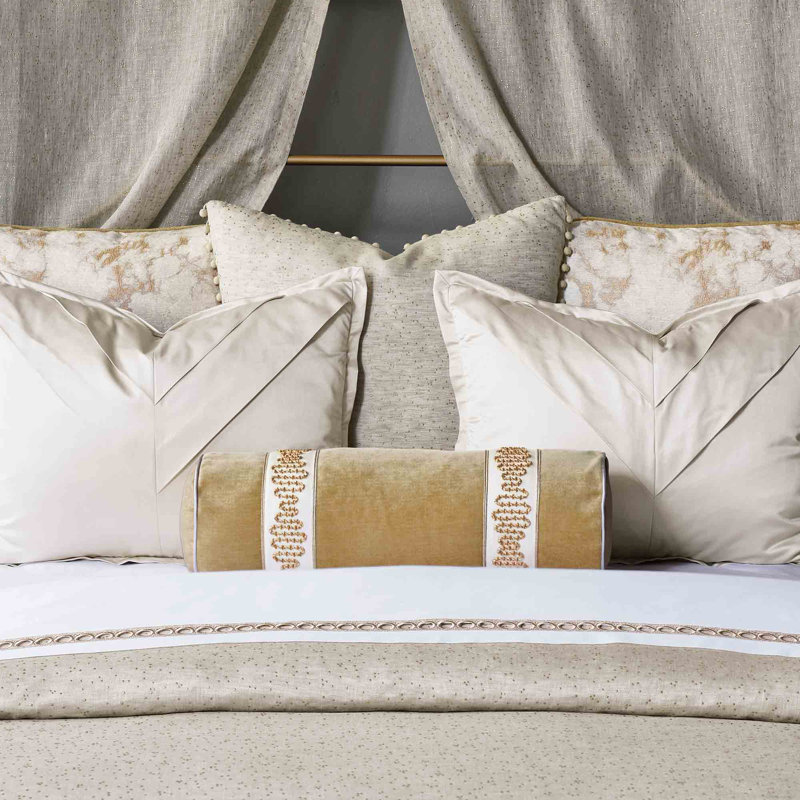 Marceau Velvet Bolster Pillow Cover & Insert