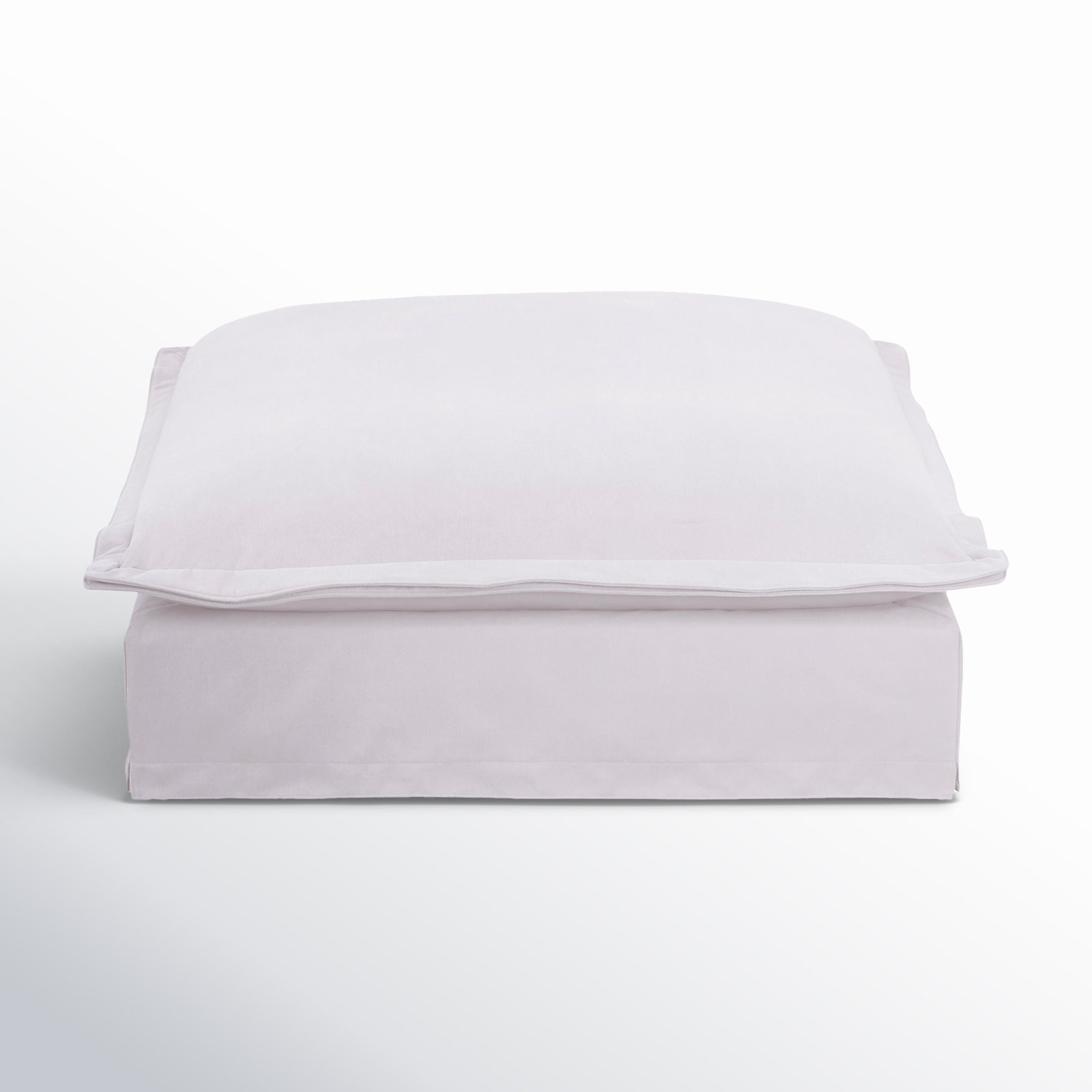 Daylen Upholstered Ottoman, White Livesmart®