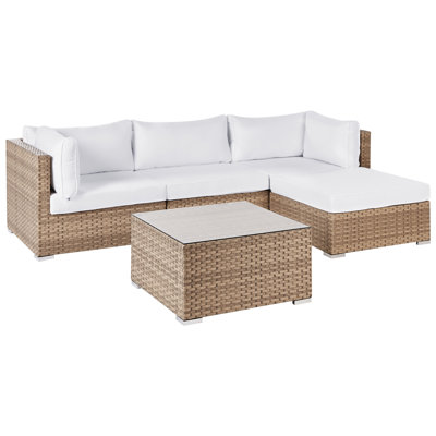 Bines Wicker 4 - Person Garden Lounge Set with Cushions