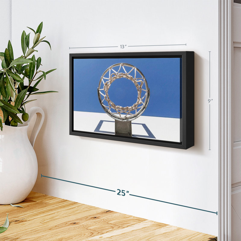 Under The Basketball Hoop Canvas Print, 9" H x 13" W