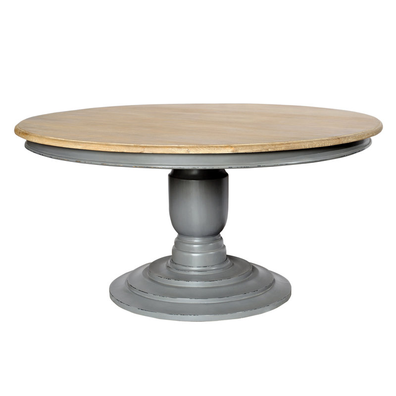 Attah Solid Wood Dining Table, 30" H x 60" L x 60" W, Black, Black