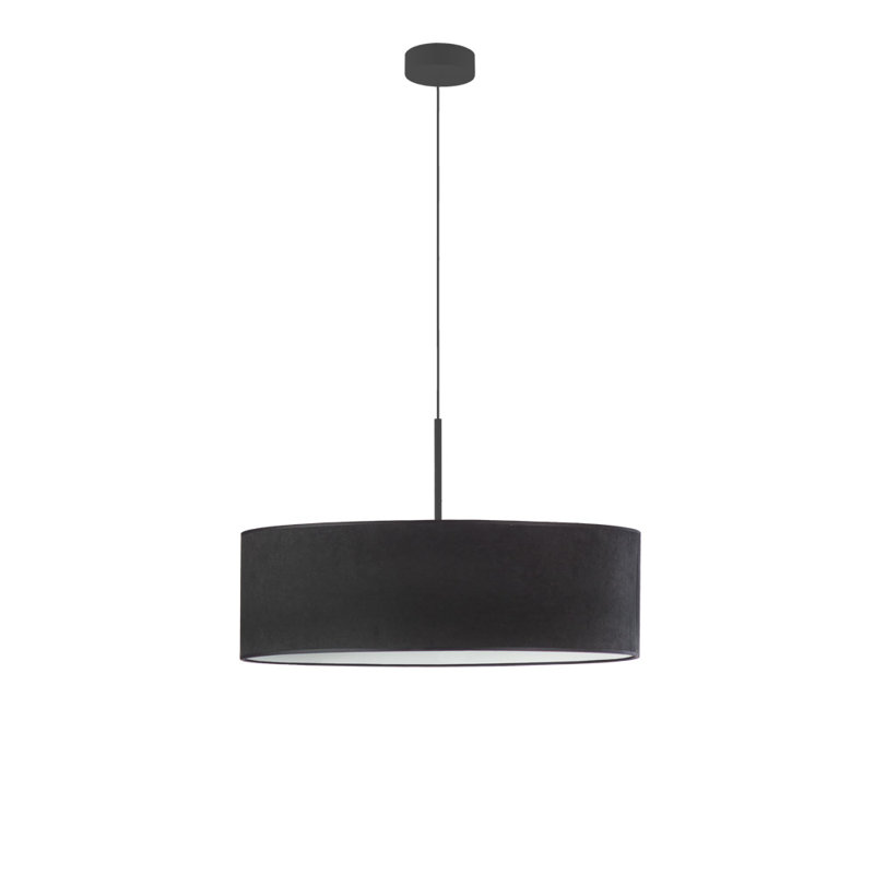 5 - Light Drum Pendant, Black, Black