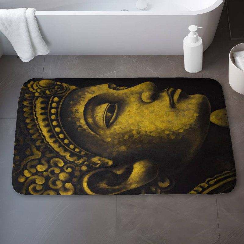 Buddha of indonesia Bath Mat with Non-Slip Backing - Quick Dry Memory Foam Bathroom Rug - Absorbent - Modern Plush Spa-Style - Machine Washable