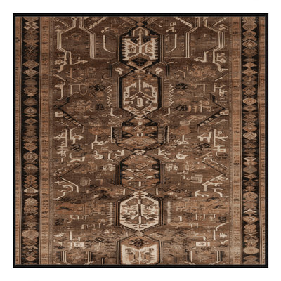 Machine Washable Turkish Brown Area Rug