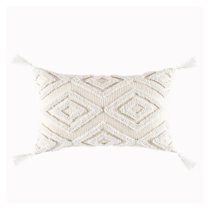 Flovilla White Rectangular Scatter Cushion Pillow Cover