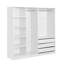 Armoire de rangement sans porte avec tablettes et 3 tiroirs-1355821948