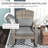 Outsunny Outdoor Wicker Adirondack Rocking Chair, Patio Rattan Rocker Chair With High Back, Seat Cushion, And Pillow For Garden, Porch, Balcony, Gray-2132417670