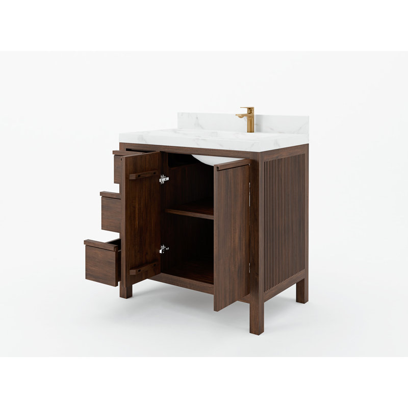 36'' Single Bathroom Vanity with Quartz Top