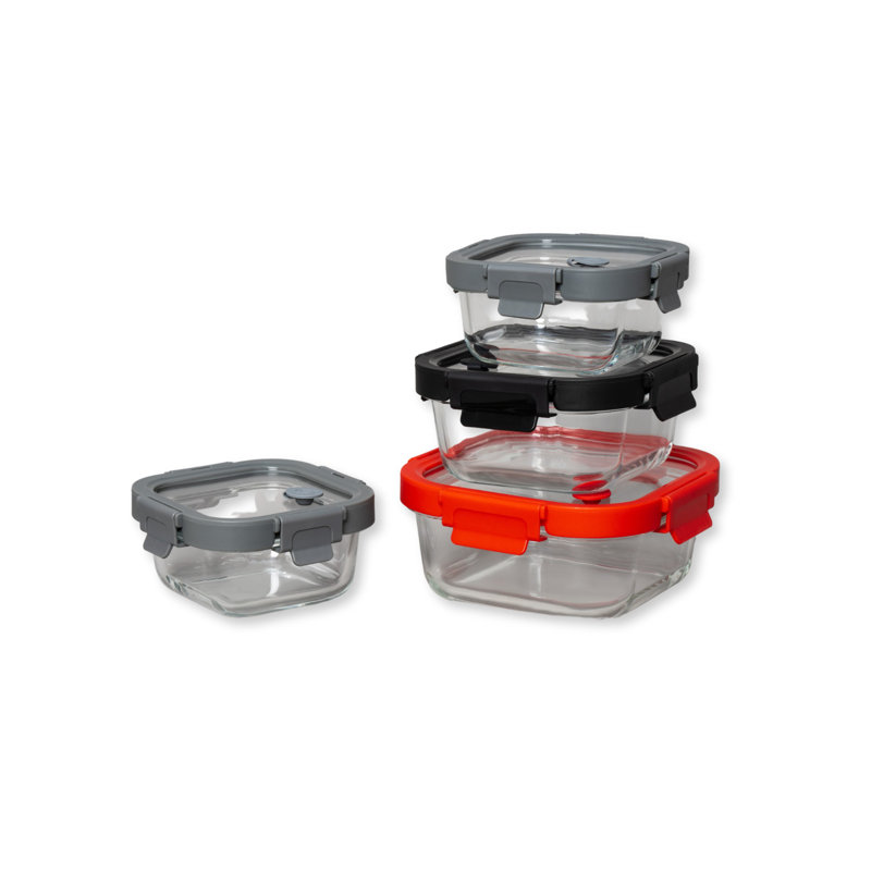 Genicook Glass 4 Container Food Storage Set