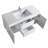 Hood-1 48.00 In. W X 19.70 In. D X 21.60 In. H Wall Mounting Bath Vanity In White Wood With White Top