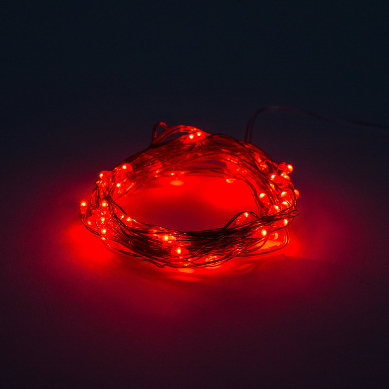 Guirlande de 20 lumières DEL Stollings, Rouge