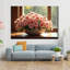 Art mural en verre rose avec marguerites roses-130153441